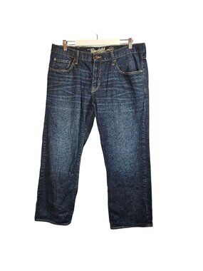 Old Navy Mens Straight Fit Jeans Size 38x30 Dark Wash Denim Comfortable Classic